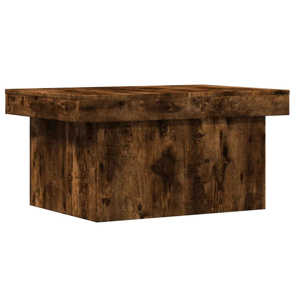 Produktbild för Soffbord rökfärgad ek 80x55x40 cm konstruerat trä