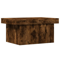 Produktbild för Soffbord rökfärgad ek 80x55x40 cm konstruerat trä