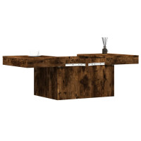 Produktbild för Soffbord rökfärgad ek 80x55x40 cm konstruerat trä