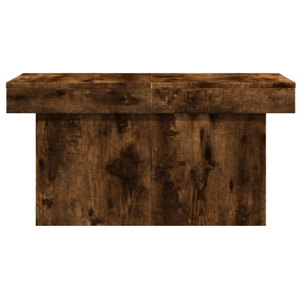 Produktbild för Soffbord rökfärgad ek 80x55x40 cm konstruerat trä