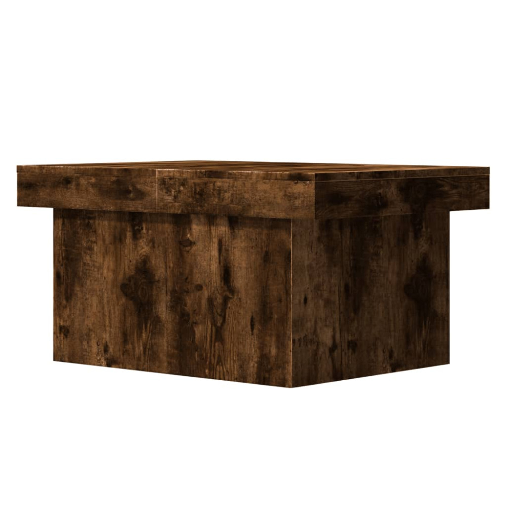 Produktbild för Soffbord rökfärgad ek 80x55x40 cm konstruerat trä
