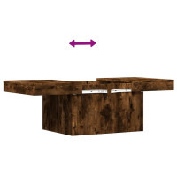 Produktbild för Soffbord rökfärgad ek 80x55x40 cm konstruerat trä