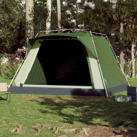 Produktbild för Campingtält 4 personer grön snabbrest