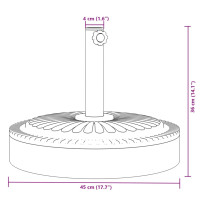 Produktbild för Parasollfot för Ø38 / 48 mm stolpar 25 kg rund
