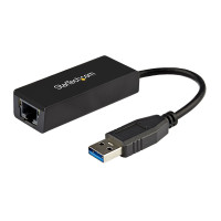 Produktbild för StarTech.com USB 3.0 till Gigabit Ethernet-nätverksadapter - 10/100/1 000 Mbps, USB till RJ45, USB 3.0 till LAN-adapter, USB 3.0 Ethernet Adapter (GbE), TAA-kompatibel