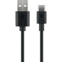 Produktbild för Goobay 59124 USB-kablar 3 m USB 2.0 USB A USB C Svart