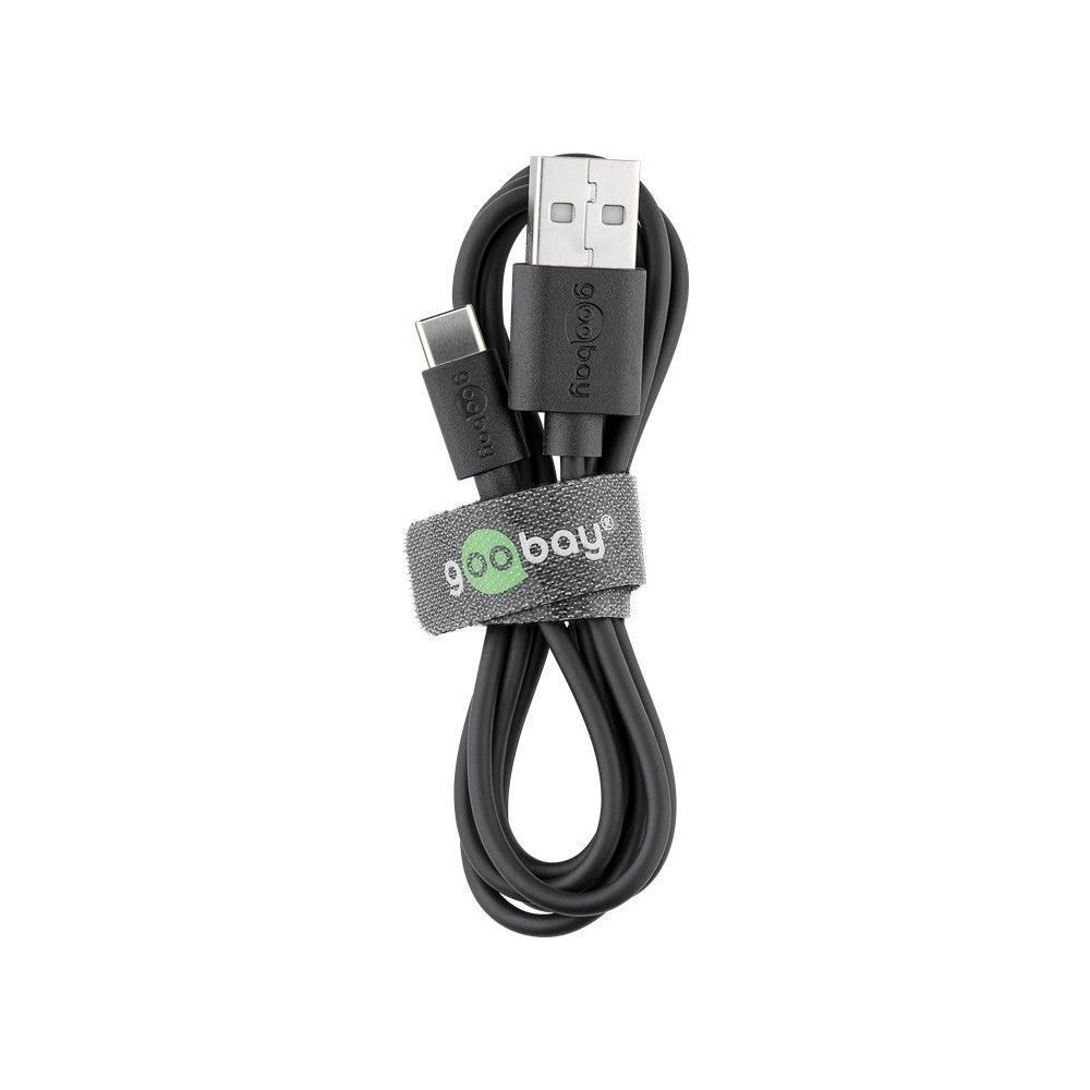 Produktbild för Goobay 59124 USB-kablar 3 m USB 2.0 USB A USB C Svart