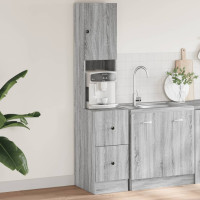 Produktbild för Köksskåp grå sonoma 35x50x180 cm konstruerat trä