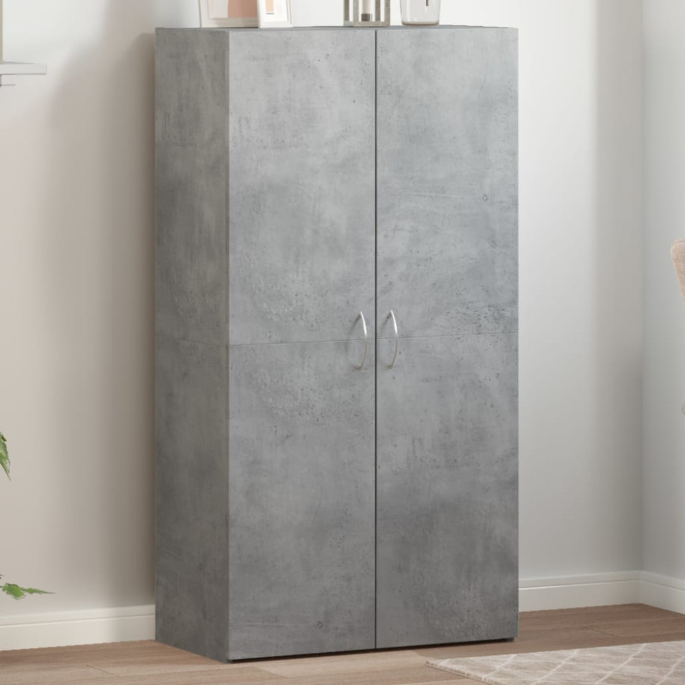 Produktbild för Dokumentskåp betonggrå 60x32x115 cm konstruerat trä