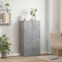 Produktbild för Dokumentskåp betonggrå 60x32x115 cm konstruerat trä
