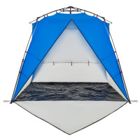 Produktbild för Strandtält 4 personer azurblå snabbrest vattentätt
