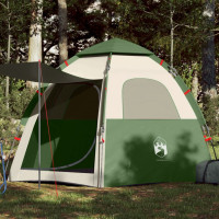 Produktbild för Campingtält 4 personer grön snabbrest