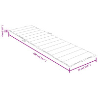 Produktbild för Solsängsdyna melerad blå 200x70x4 cm tyg