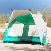 Produktbild för Strandtält 2 personer havsgrön snabbrest vattentätt