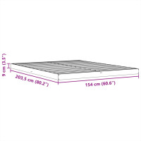 Produktbild för Sängram vaxad brun 150x200 cm massiv furu
