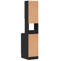 Produktbild för Köksskåp svart 35x50x180 cm konstruerat trä