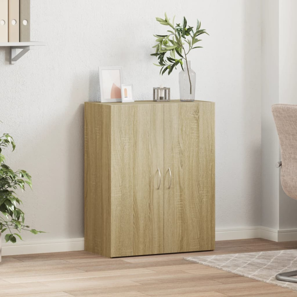 Produktbild för Dokumentskåp sonoma-ek 60x32x77,5 cm konstruerat trä