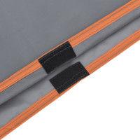 Produktbild för Regnponcho med huva 2-i-1 grå och orange 223x145 cm