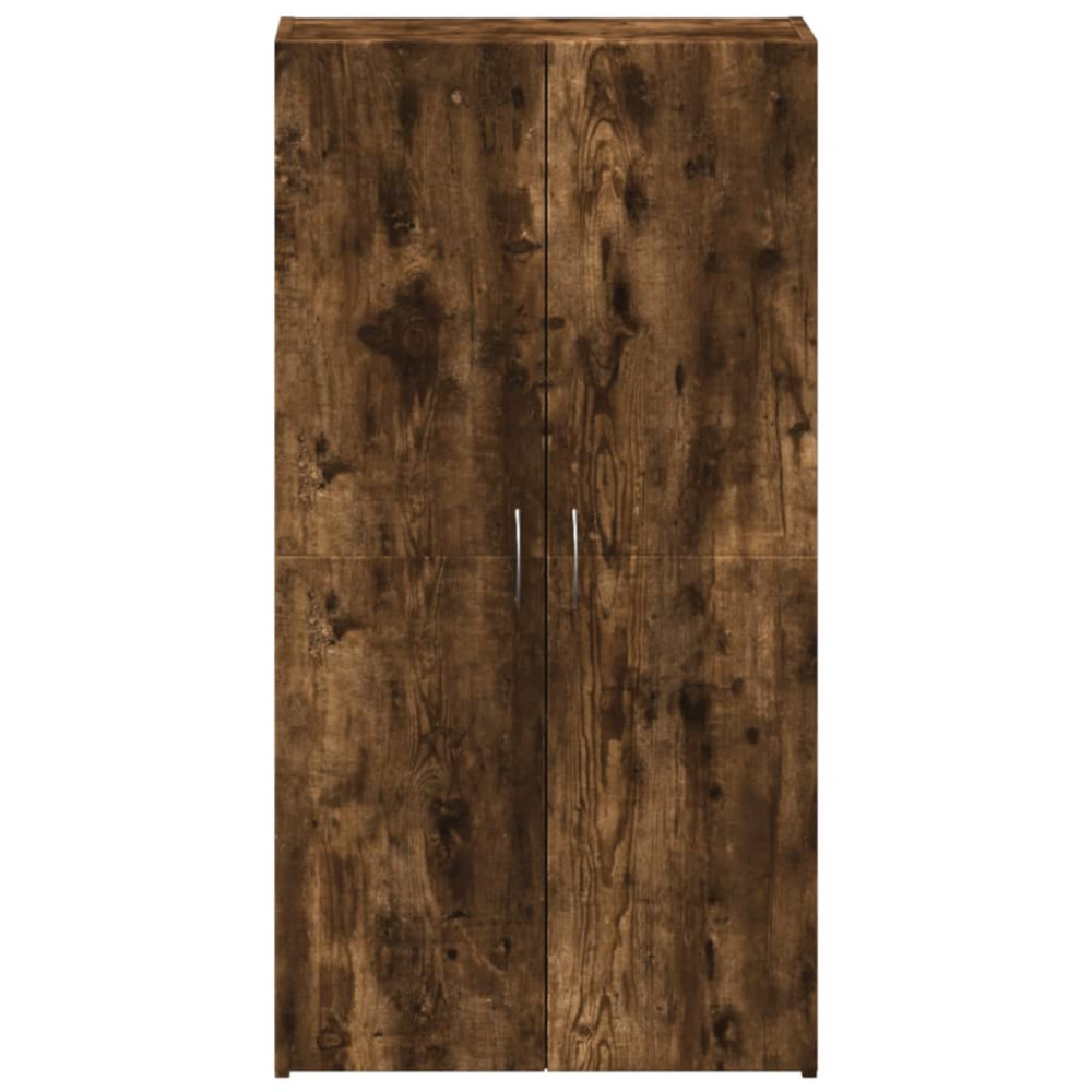 Produktbild för Dokumentskåp rökfärgad ek 60x32x115 cm konstruerat trä