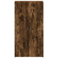 Produktbild för Dokumentskåp rökfärgad ek 60x32x115 cm konstruerat trä