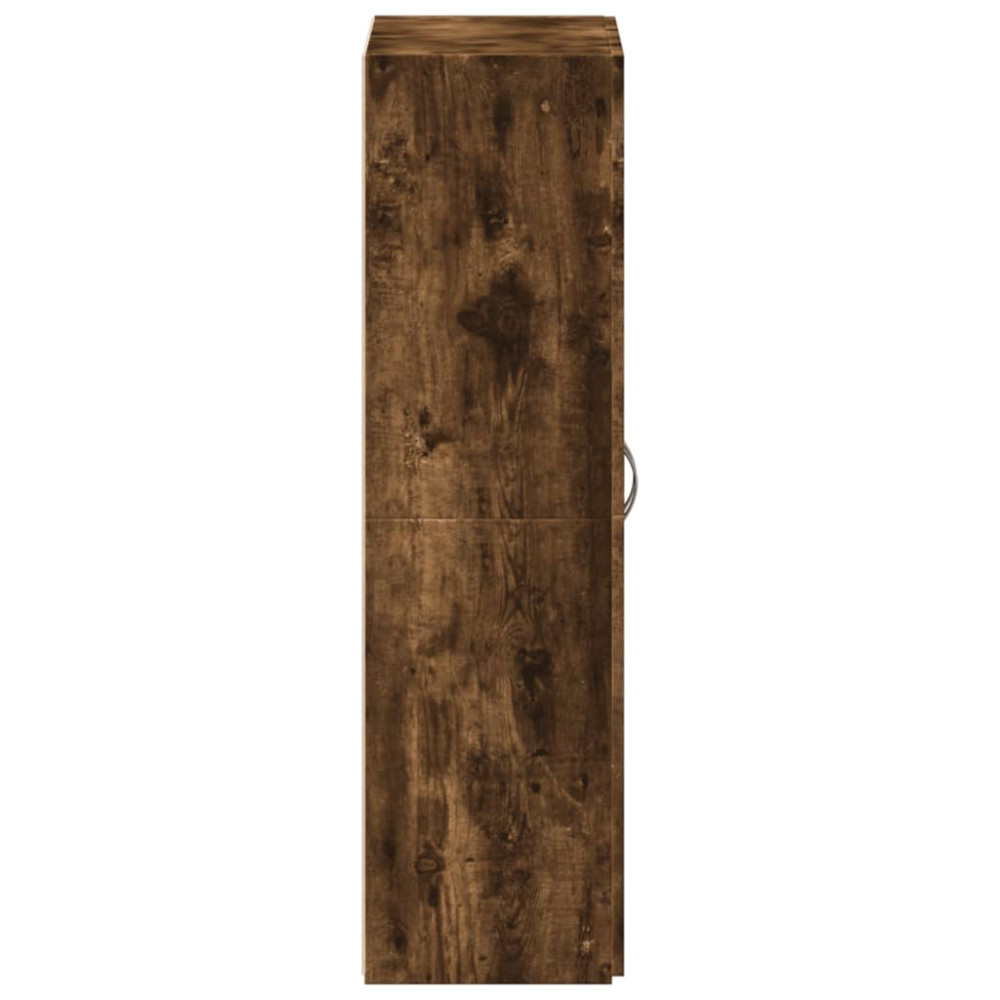 Produktbild för Dokumentskåp rökfärgad ek 60x32x115 cm konstruerat trä