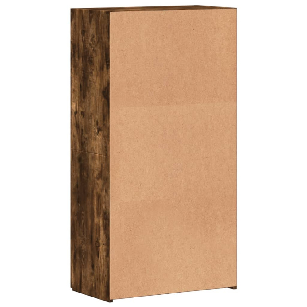 Produktbild för Dokumentskåp rökfärgad ek 60x32x115 cm konstruerat trä
