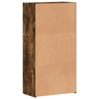 Produktbild för Dokumentskåp rökfärgad ek 60x32x115 cm konstruerat trä