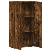 Produktbild för Dokumentskåp rökfärgad ek 60x32x115 cm konstruerat trä