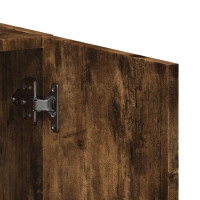 Produktbild för Dokumentskåp rökfärgad ek 60x32x115 cm konstruerat trä