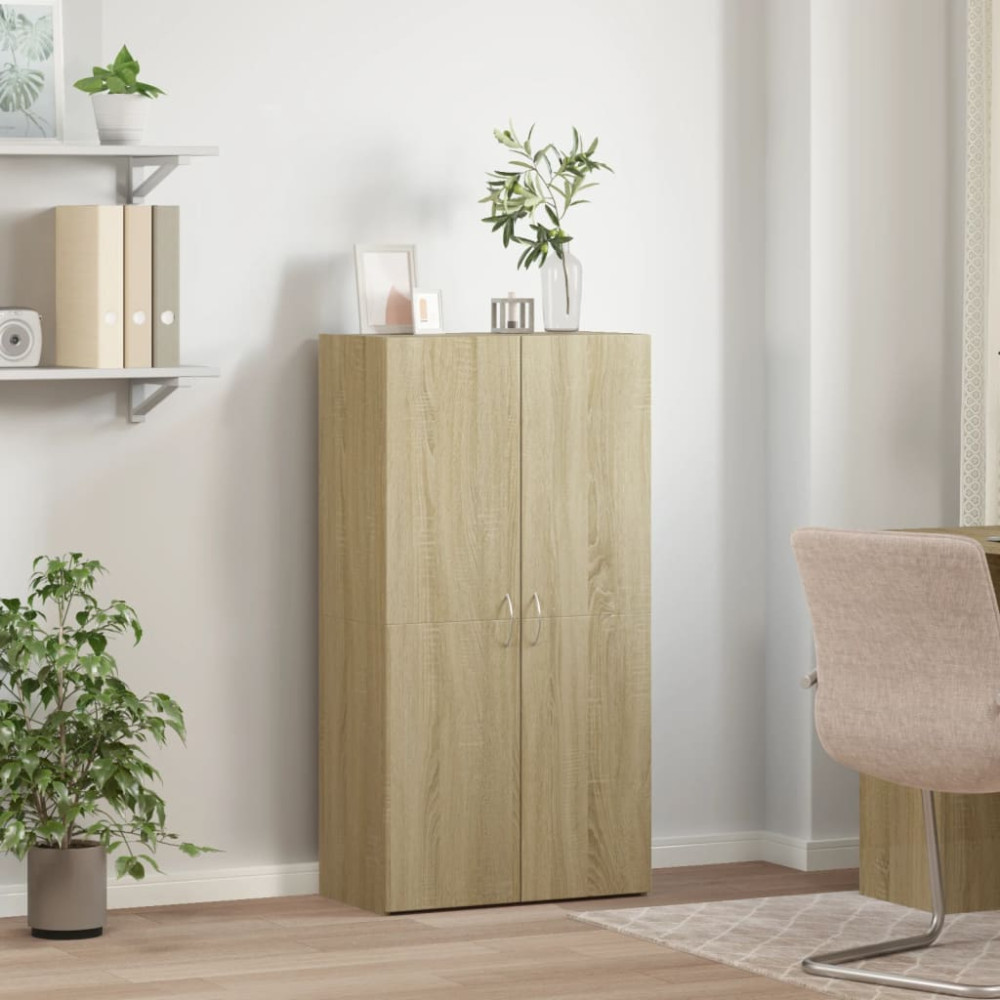 Produktbild för Dokumentskåp sonoma-ek 60x32x115 cm konstruerat trä