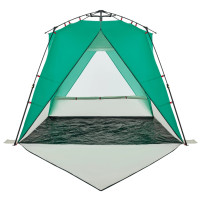 Produktbild för Strandtält 4 personer havsgrön snabbrest vattentätt