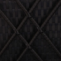 Produktbild för Solsäng med dyna & bord konstrotting svart