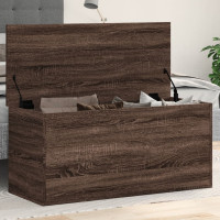 Produktbild för Förvaringslåda brun ek 100x42x46 cm konstruerat trä