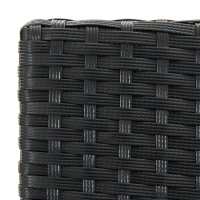 Produktbild för Barstolar för utomhusbruk med dynor 2 st svart konstrotting