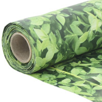 Produktbild för Insynsskydd för trädgården växtmotiv grön 400x120 cm PVC