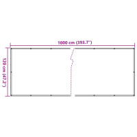 Produktbild för Insynsskydd för trädgården vit 1000x120 cm PVC