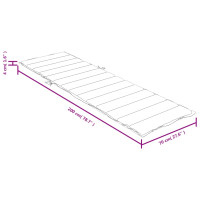 Produktbild för Solsängsdyna melerad gräddvit 200x70x4 cm tyg