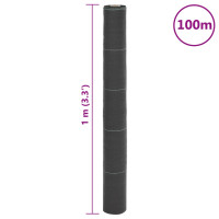 Produktbild för Ogräsmatta svart 1x100 m PP