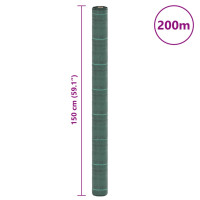 Produktbild för Ogräsmatta grön 1,5x200 m PP
