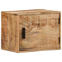 Produktbild för Väggmonterat sängbord 40x30x25 cm massivt mangoträ
