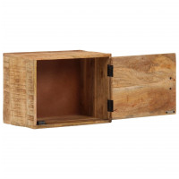 Produktbild för Väggmonterat sängbord 40x30x25 cm massivt mangoträ