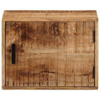 Produktbild för Väggmonterat sängbord 40x30x25 cm massivt mangoträ