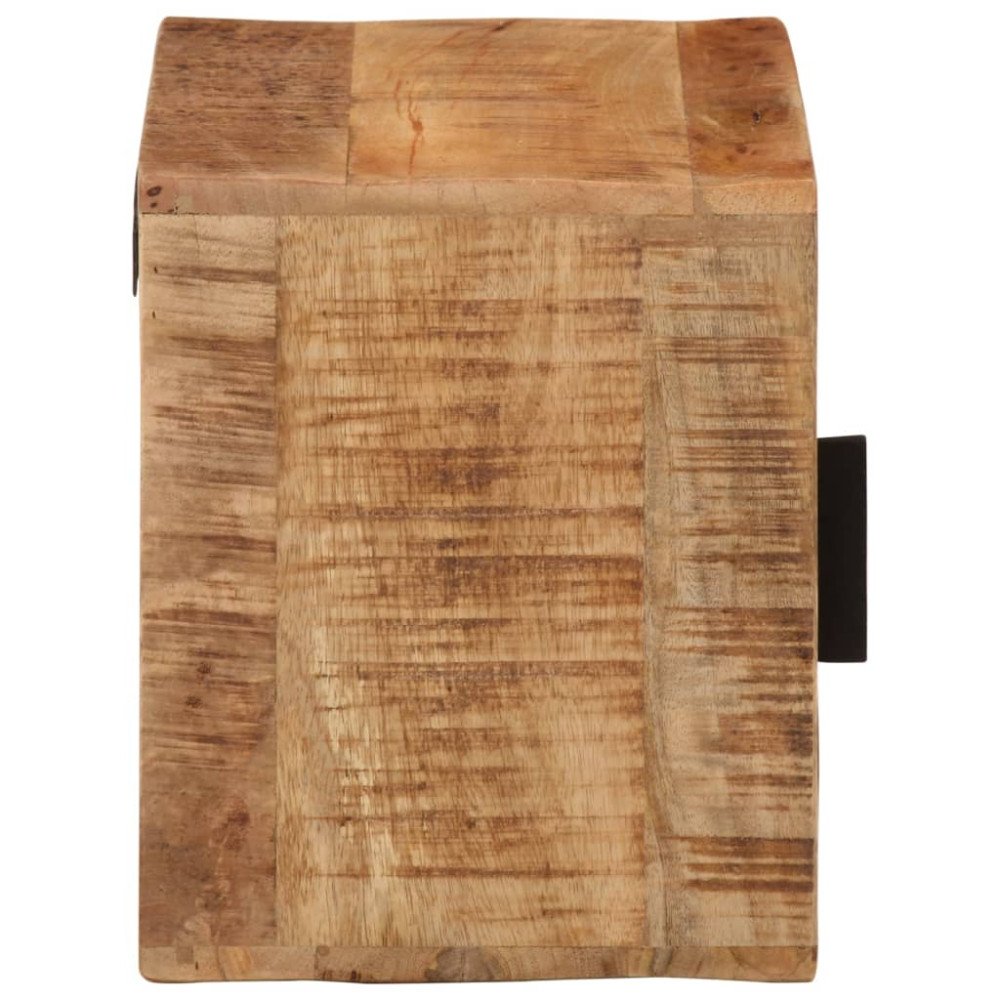Produktbild för Väggmonterat sängbord 40x30x25 cm massivt mangoträ