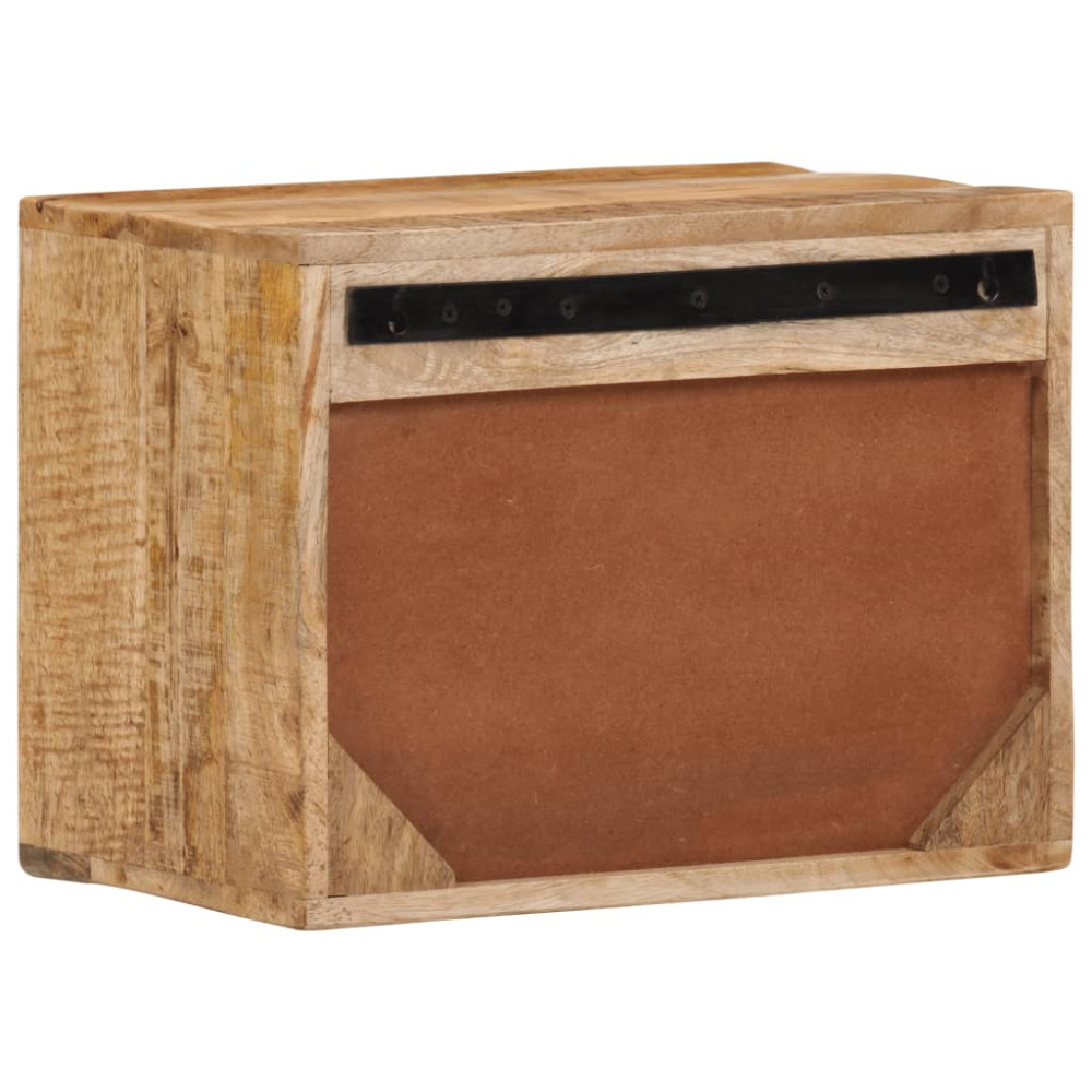 Produktbild för Väggmonterat sängbord 40x30x25 cm massivt mangoträ