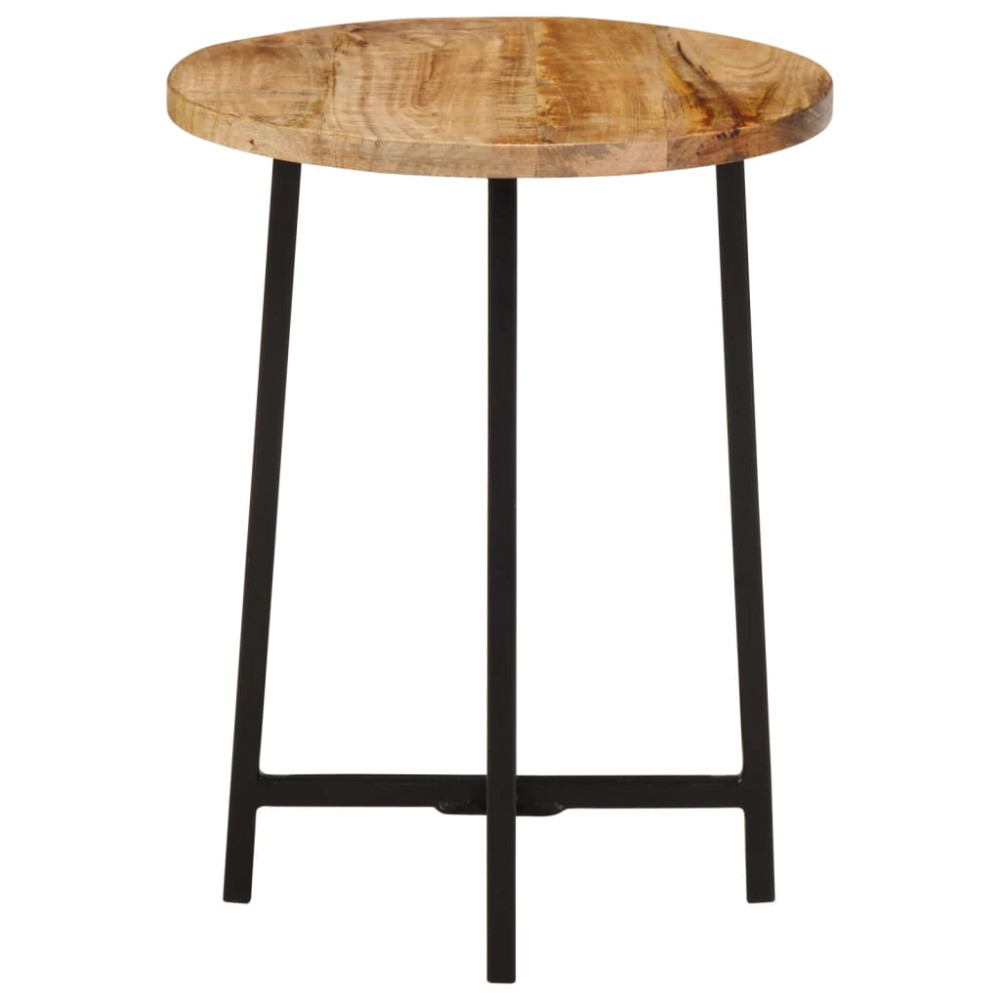 Produktbild för Soffbord 35x35x45 cm massivt mangoträ och järn