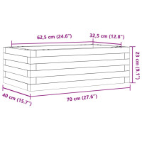 Produktbild för Odlingslåda 70x40x23 cm massivt douglasträ