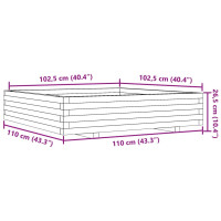 Produktbild för Odlingslåda 110x110x26,5 cm massiv douglasträ