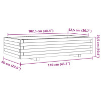 Produktbild för Odlingslåda 110x60x26,5 cm massivt douglasträ