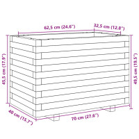 Produktbild för Odlingslåda 70x40x49,5 cm impregnerat furu