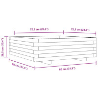 Produktbild för Odlingslåda 80x80x26,5 cm impregnerat furu